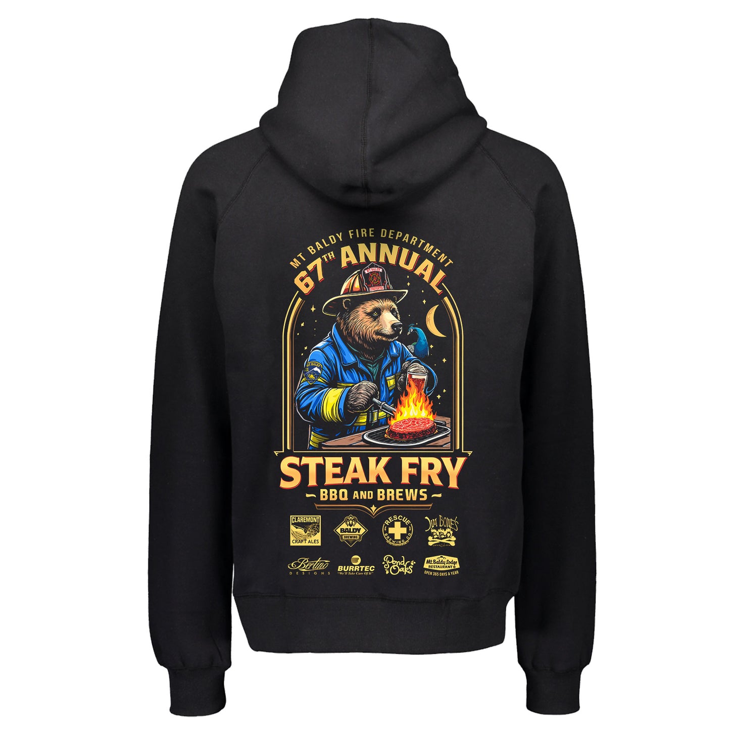Steak Fry Bear Hoodie