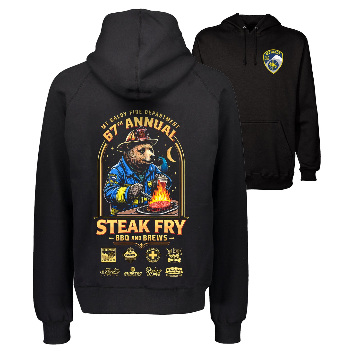 Steak Fry Bear Hoodie