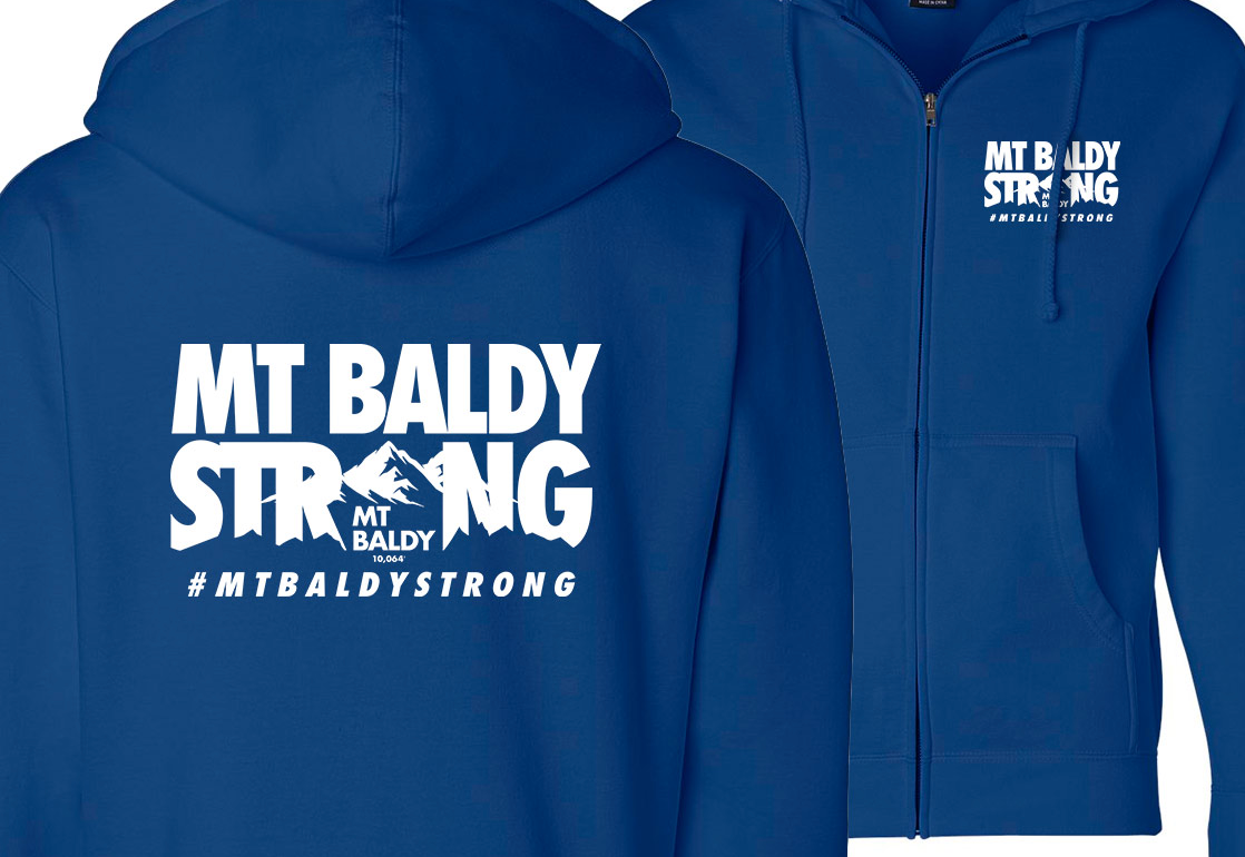 Royal Blue Peaks Zip-Up Hoodie