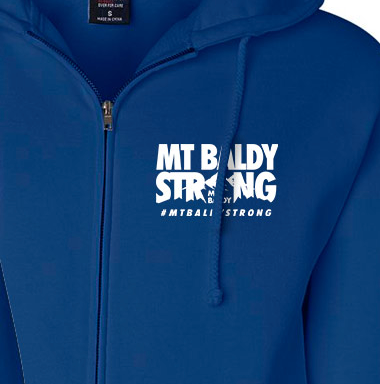 Royal Blue Peaks Zip-Up Hoodie