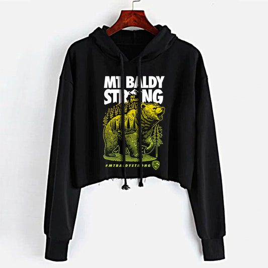 MBS Bear Crop Top Hoodie