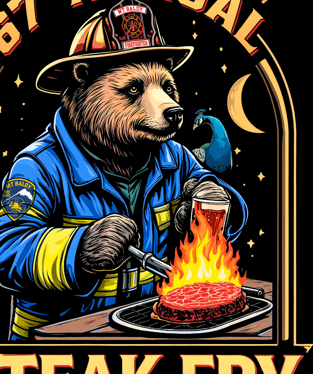 Steak Fry Bear Racerback