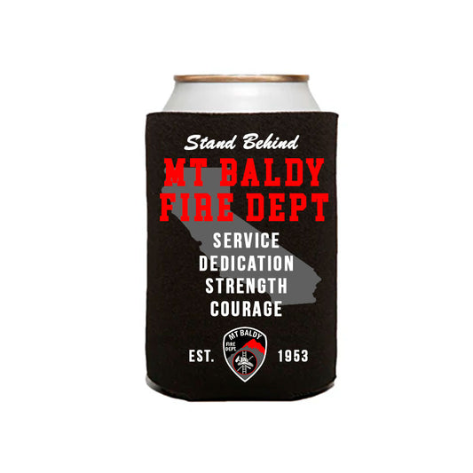 Mt Baldy Fire Coozie Red / Black