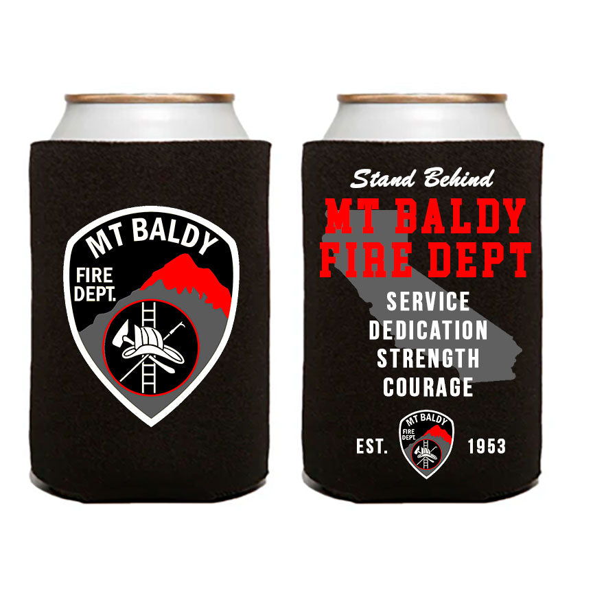 Mt Baldy Fire Coozie Red / Black