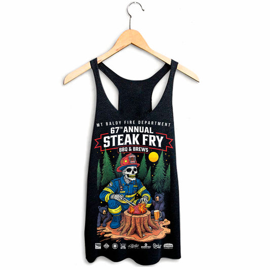 Steak Fry Skeleton Racerback
