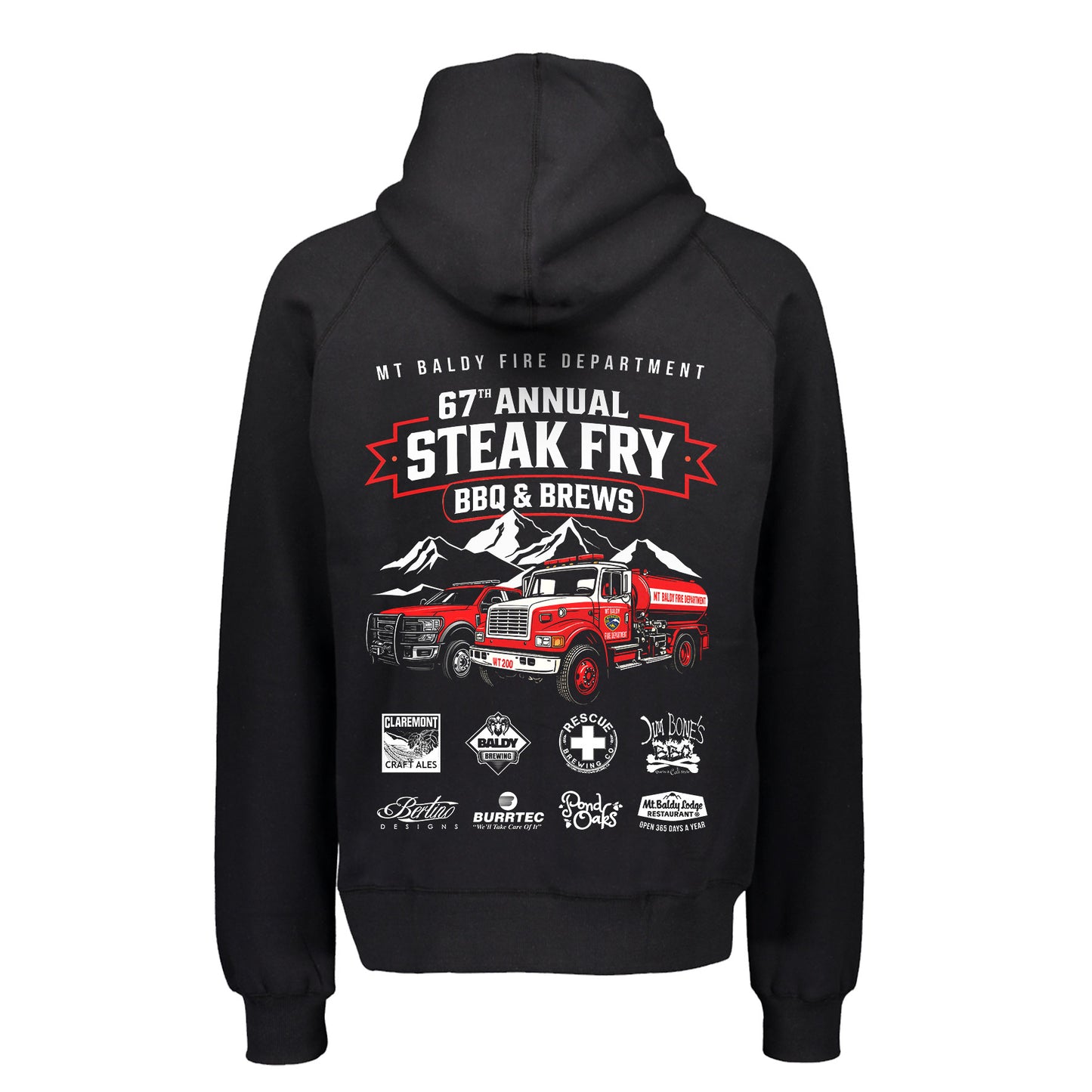 Steak Fry Fire Trucks Hoodie