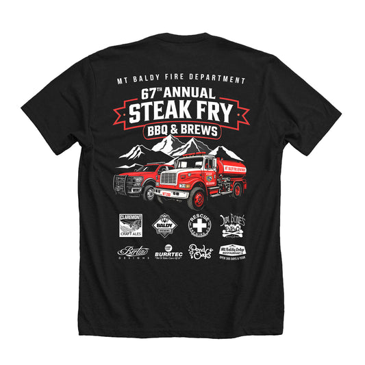 Steak Fry Fire Trucks T-Shirt