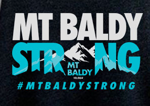 Mt Baldy Strong Teal Peaks Womens Racerback