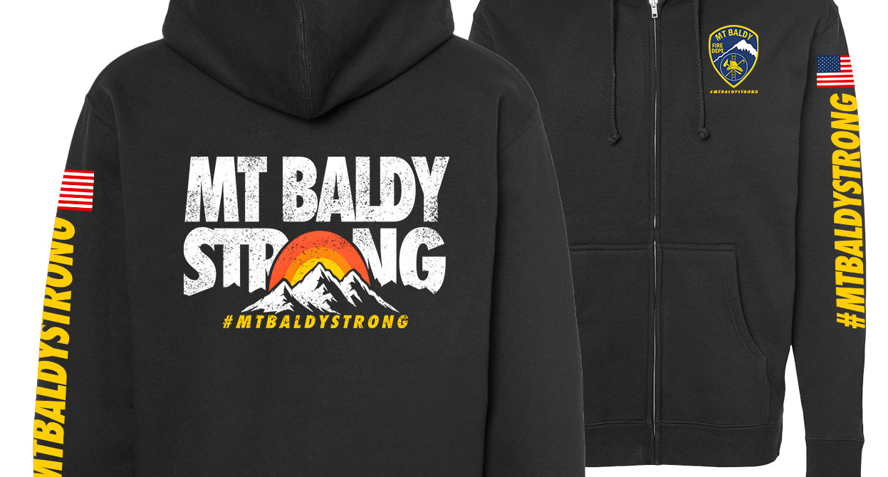 Mt Baldy Strong Sunrise Heavyweight Zip-Up Hoodie