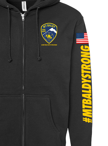 Mt Baldy Strong Sunrise Heavyweight Zip-Up Hoodie