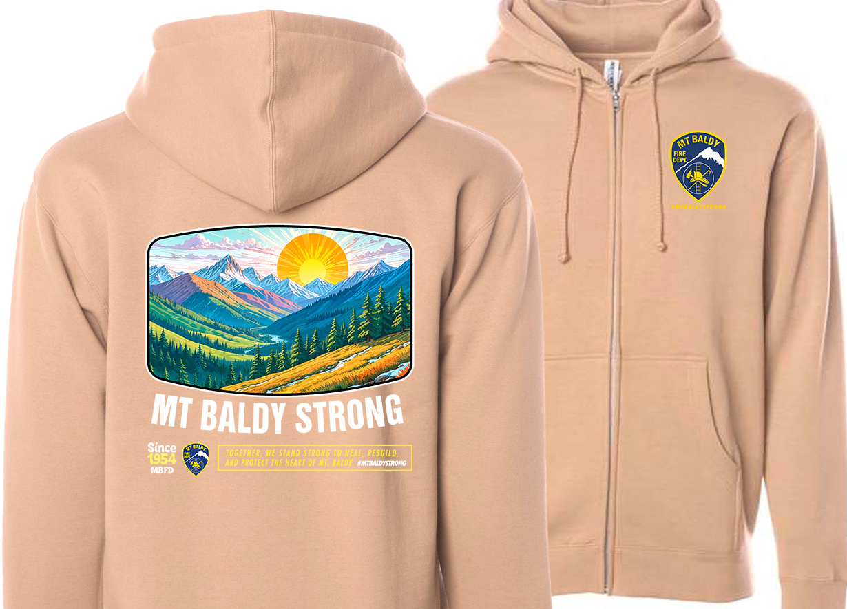 Mural Sand Zip-Up Hoodie