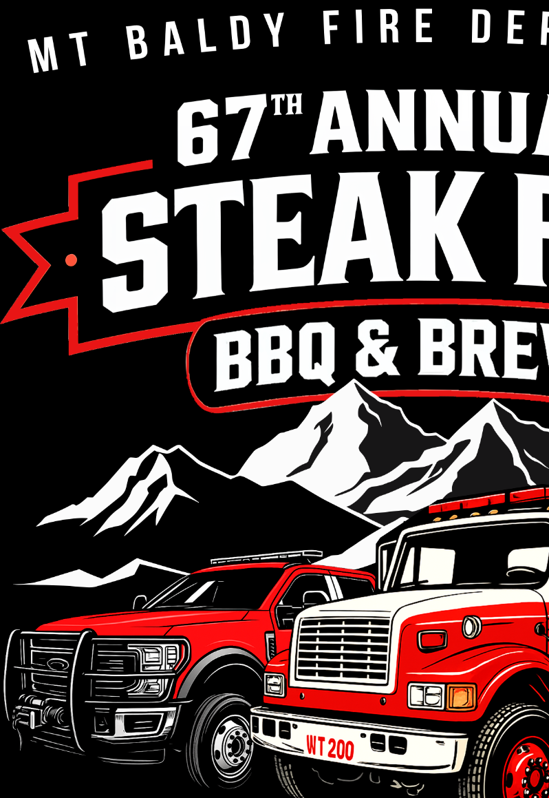 Steak Fry Fire Trucks Racerback