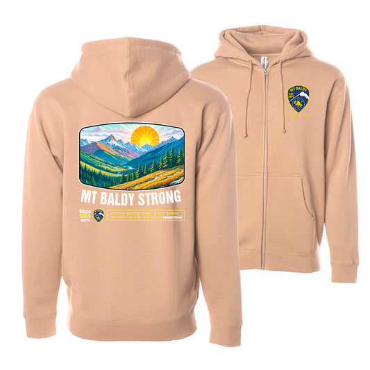 Mural Sand Zip-Up Hoodie