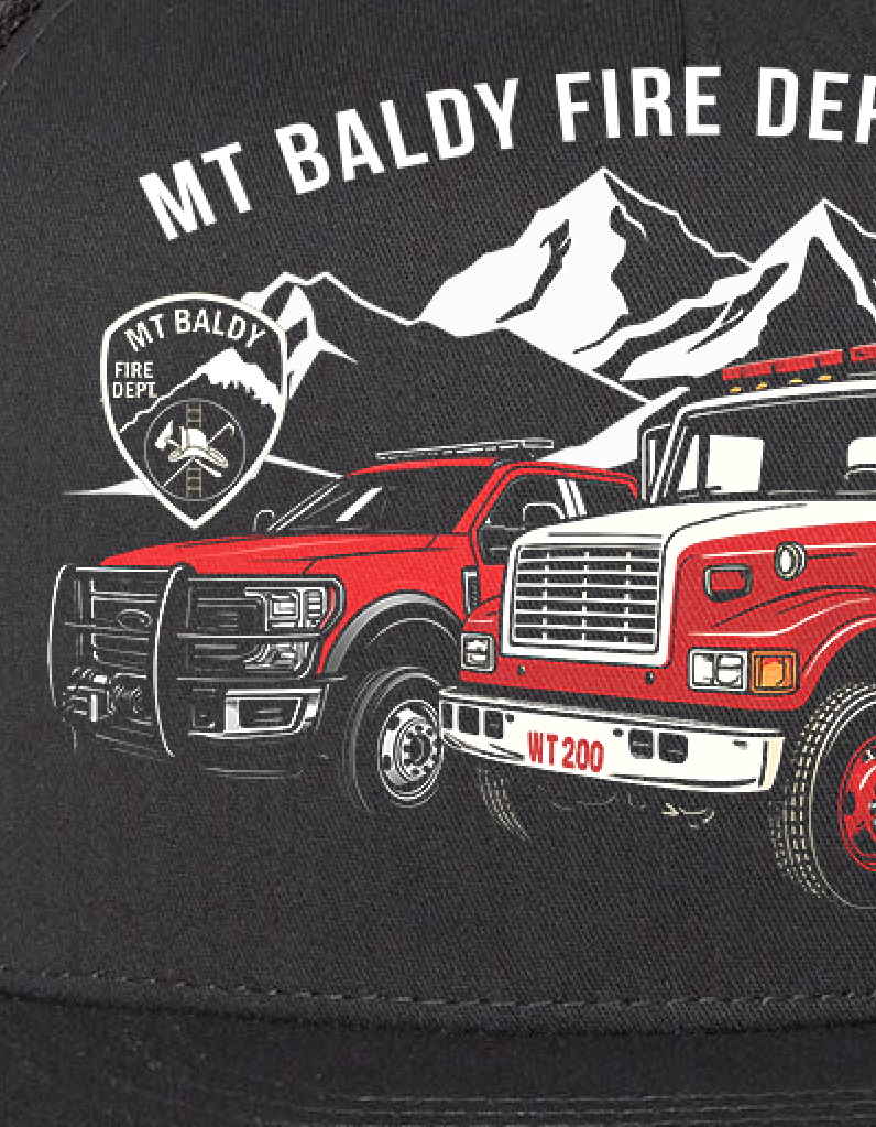 Mt Baldy Fire Trucks Snapback Hat