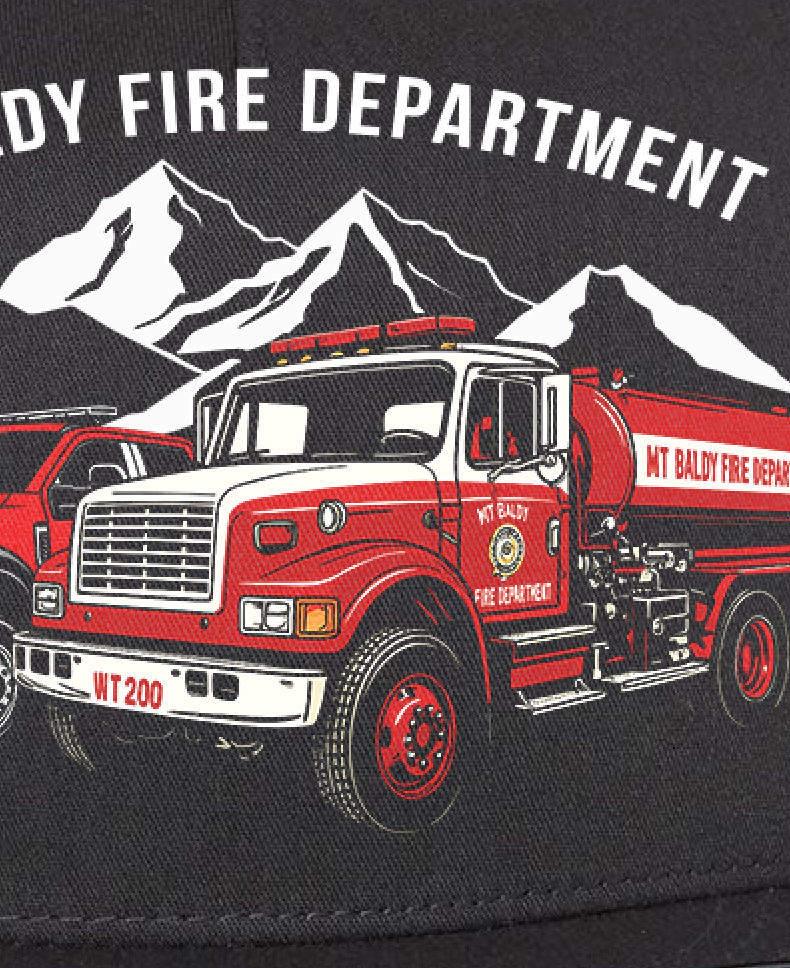 Mt Baldy Fire Trucks Snapback Hat